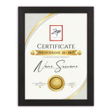 Certificat ZEP V4721B noir 21x29,7 cm