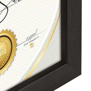 Certificat ZEP V4721B noir 21x29,7 cm