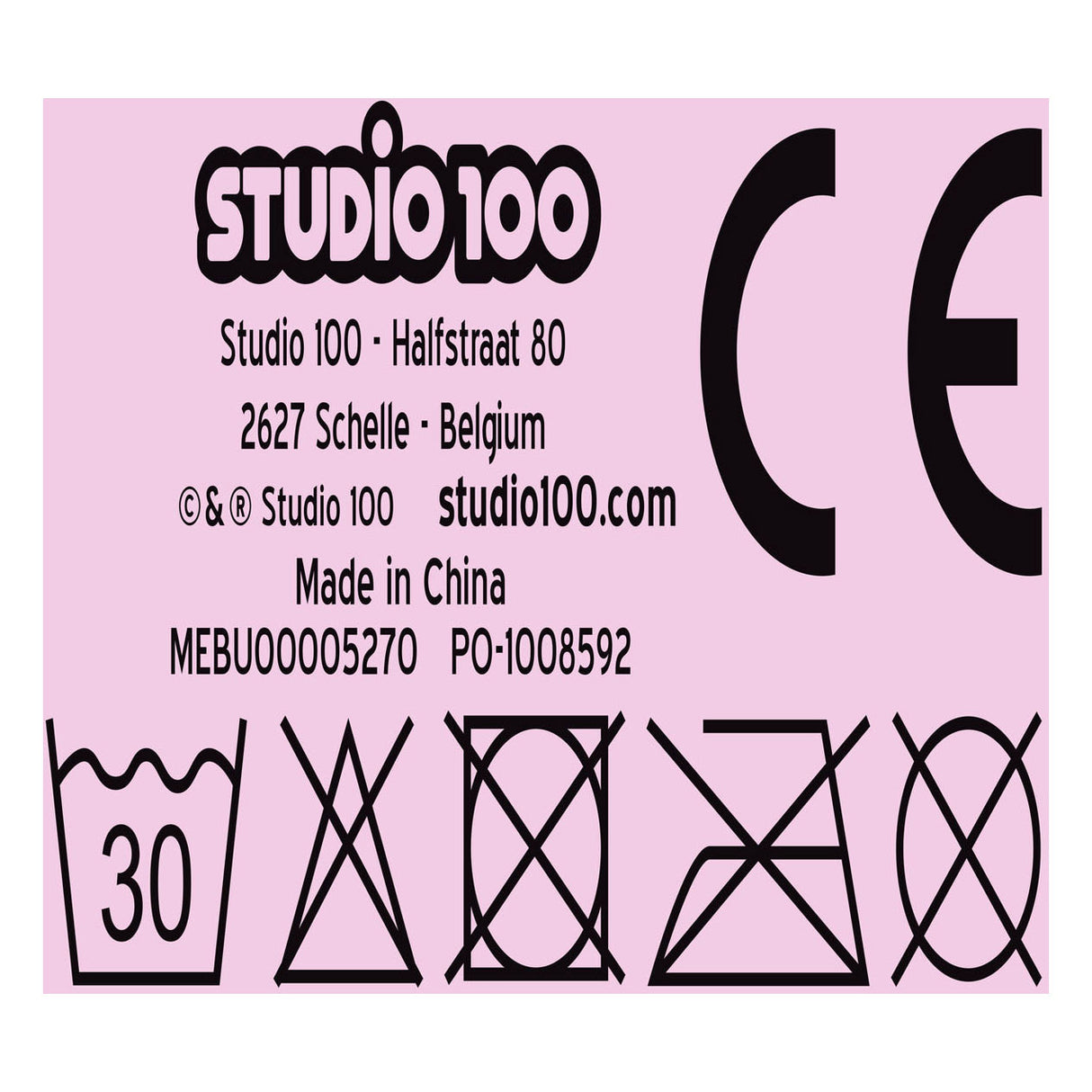 Studio 100 rose en velours côtelé, 35 cm