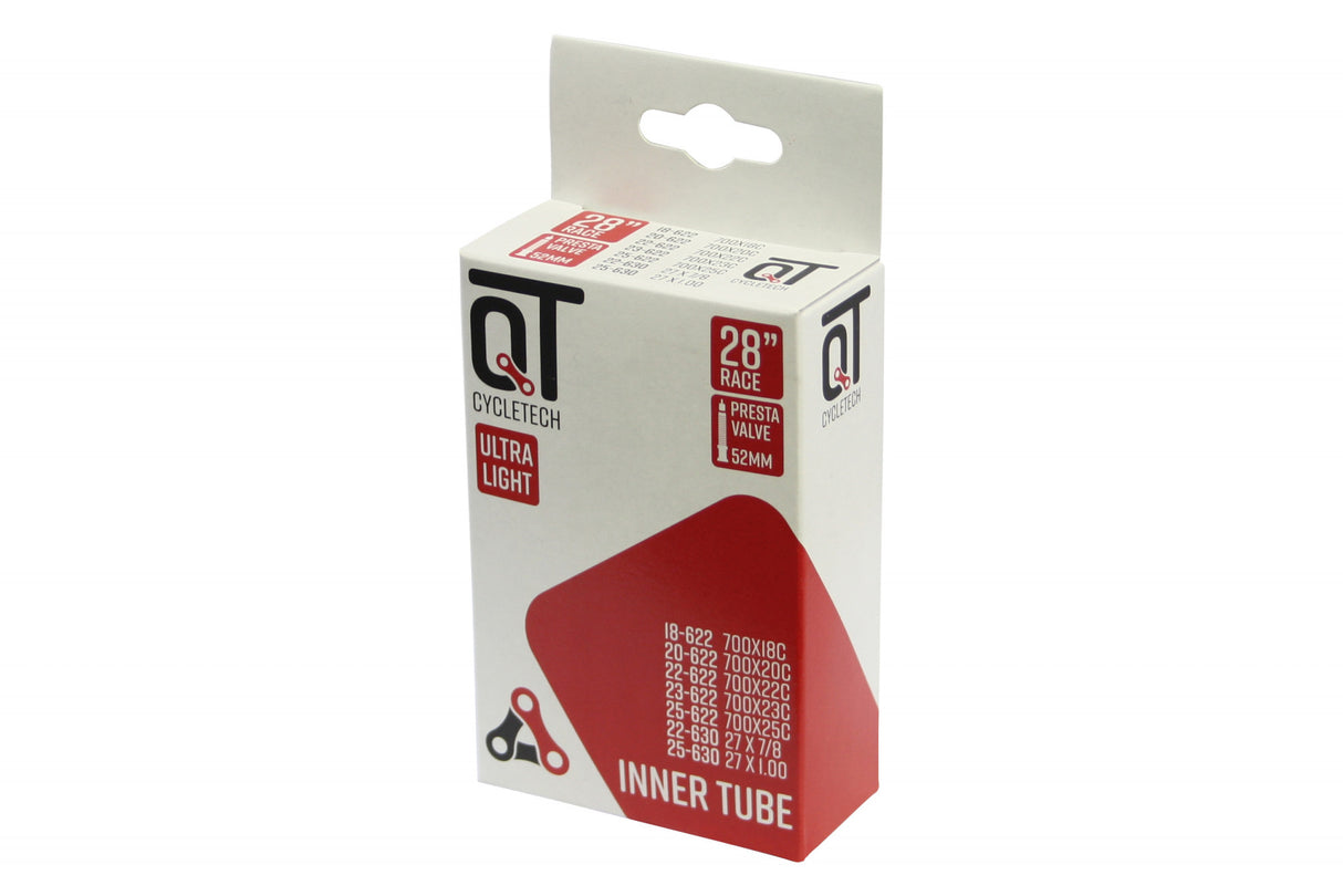 Qtcychectech Qt Inner Tube SV15 28 pouces Race 18 25-622 Ultra Light 2217394