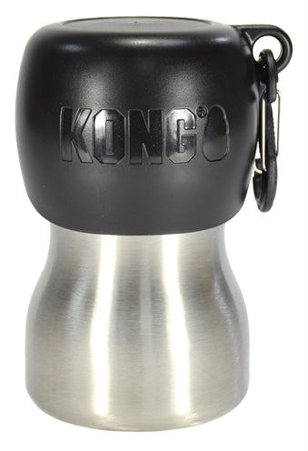 Kong H2O drikkeflaske rustfrit stål sort