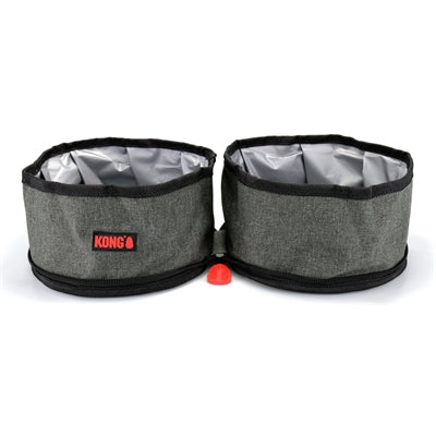 Kong Foldable Drinking Bucket Feeding Bin Double