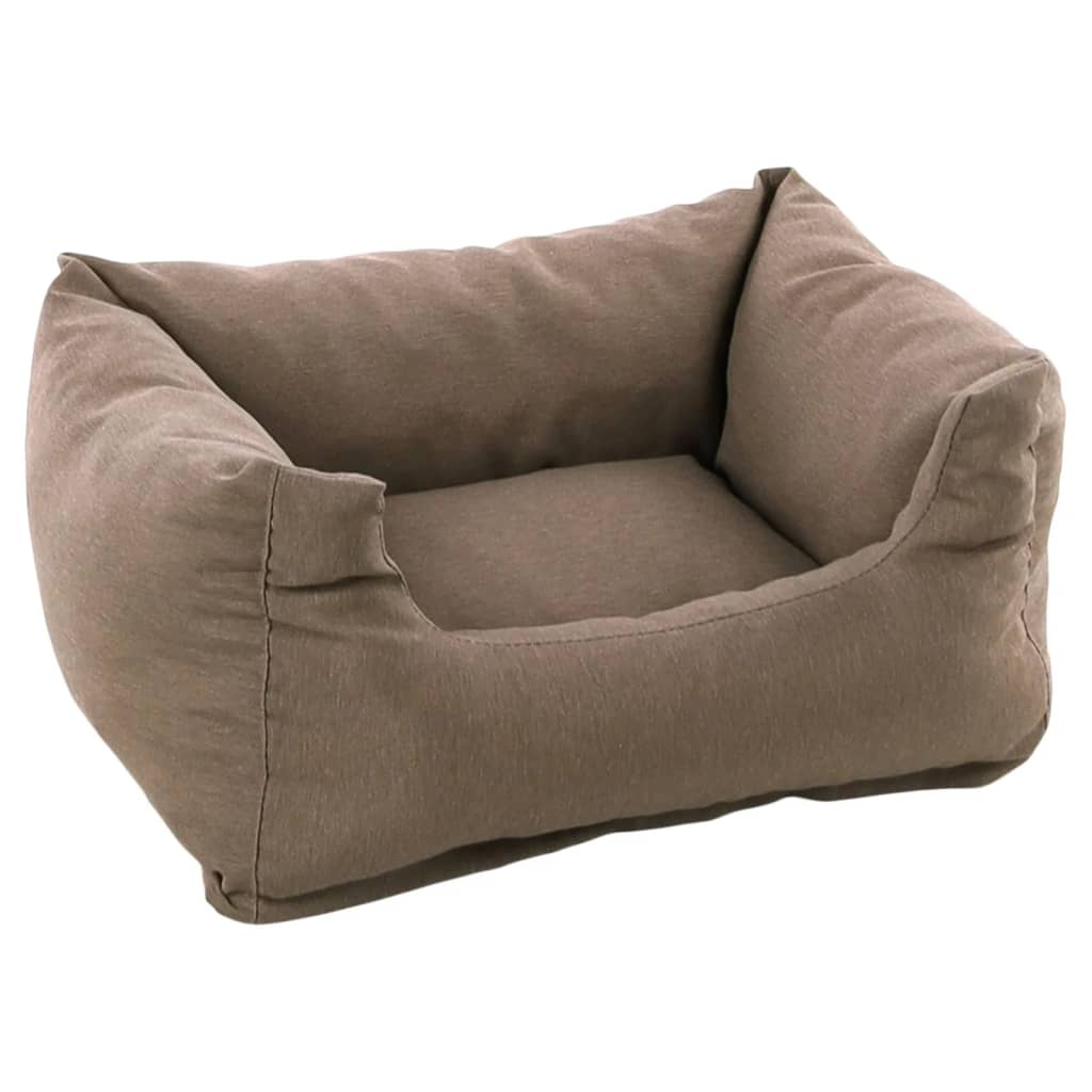 Cestino per cani fenicotteri fenicotteri con zits panama rettangolare 50x40x18 cm taupe