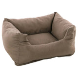 Cestino per cani fenicotteri fenicotteri con zits panama rettangolare 50x40x18 cm taupe