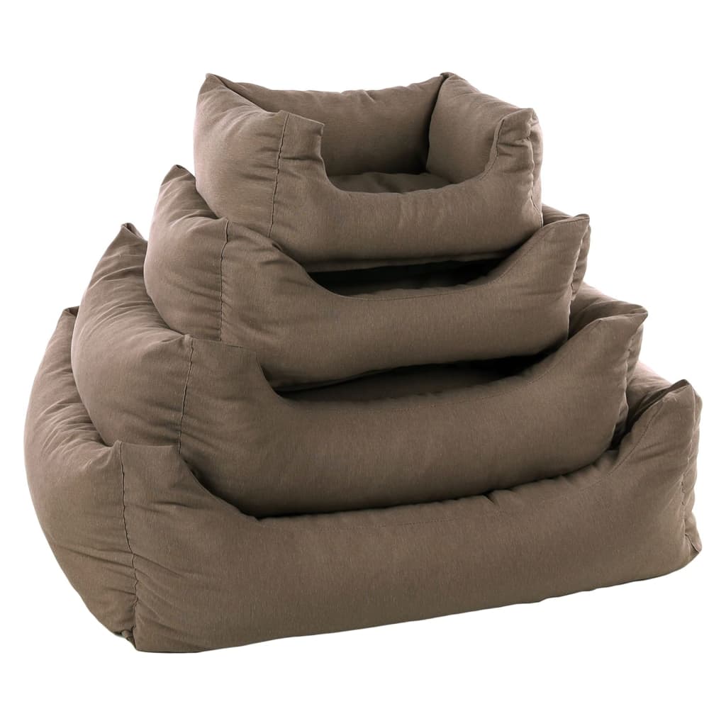 Cestino per cani fenicotteri fenicotteri con zits panama rettangolare 50x40x18 cm taupe