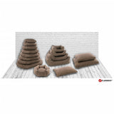 Cestino per cani fenicotteri fenicotteri con zits panama rettangolare 50x40x18 cm taupe