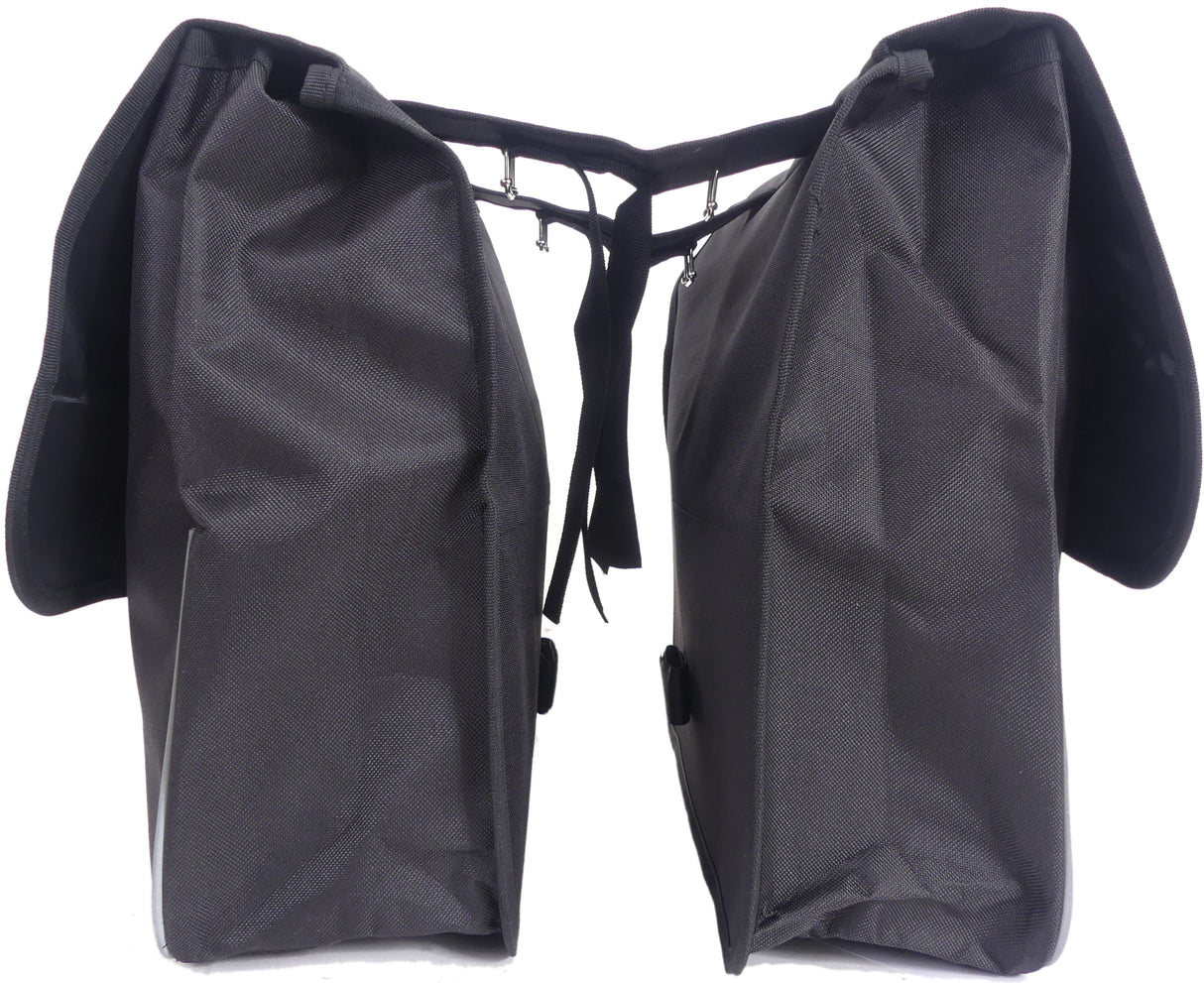 Kant dubbel cykelväska BASIC Shopper 32 liter 32 x 38 x 13 cm (2x) svart