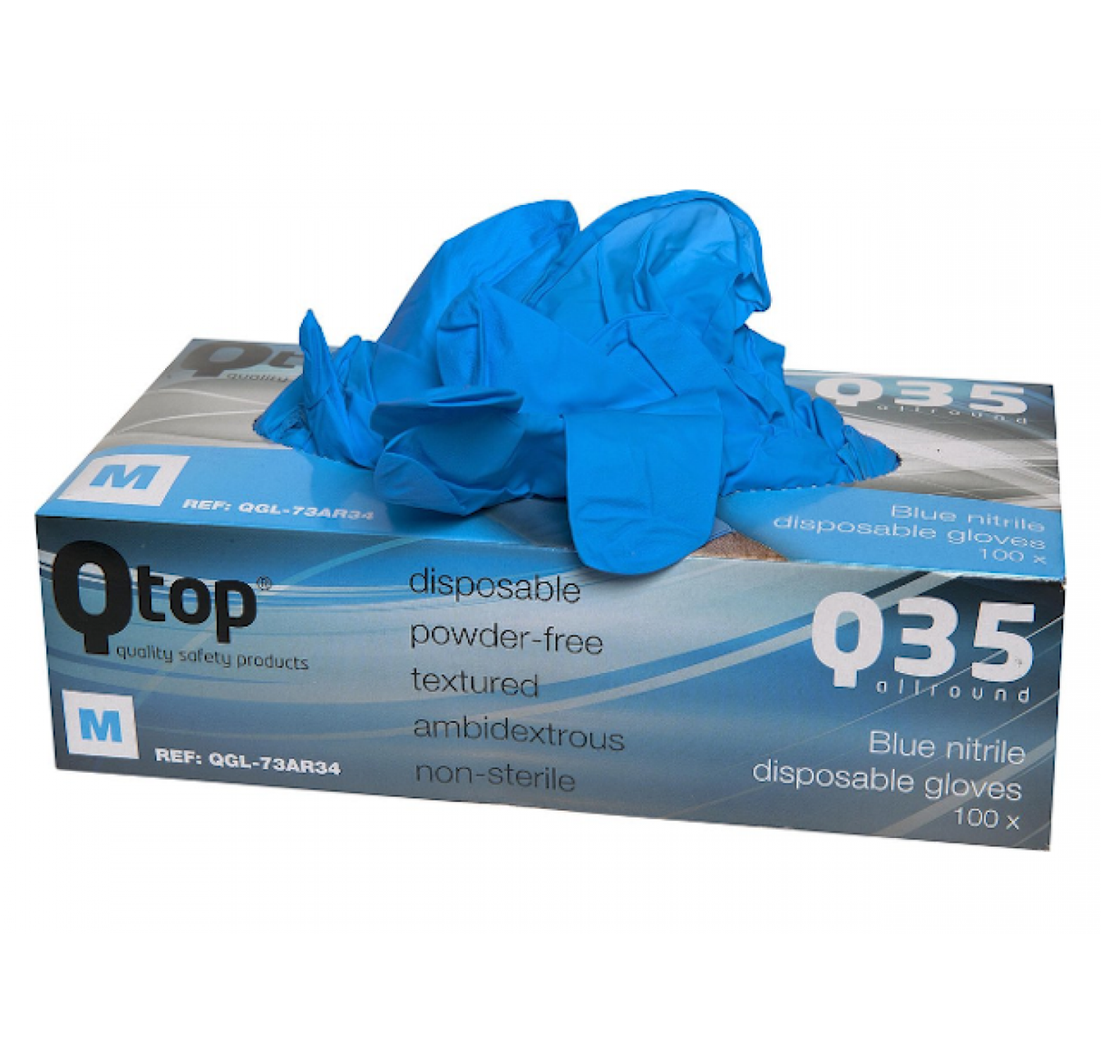 Qtcychectech iqtop nitril handsker dispenserstørrelse l pr. 100 stykker