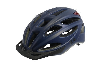 Qtcychectech QT Cycle Tech Helm Urban 58-62 cm Mat Blauww LED Éclairage 2810379