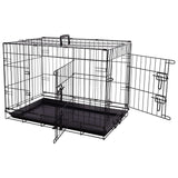 Flamingo Flamingo Wire Cage Mezo with sliding door M 47x77x55 cm Black