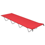 VIDAXL CAMP SEDS 2 ST 180X60X19 CM Oxford tkanina in jeklena rdeča
