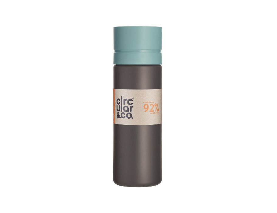 Rundschreiben Co. Kreisförmige Flasche 600 ml schwarzblau
