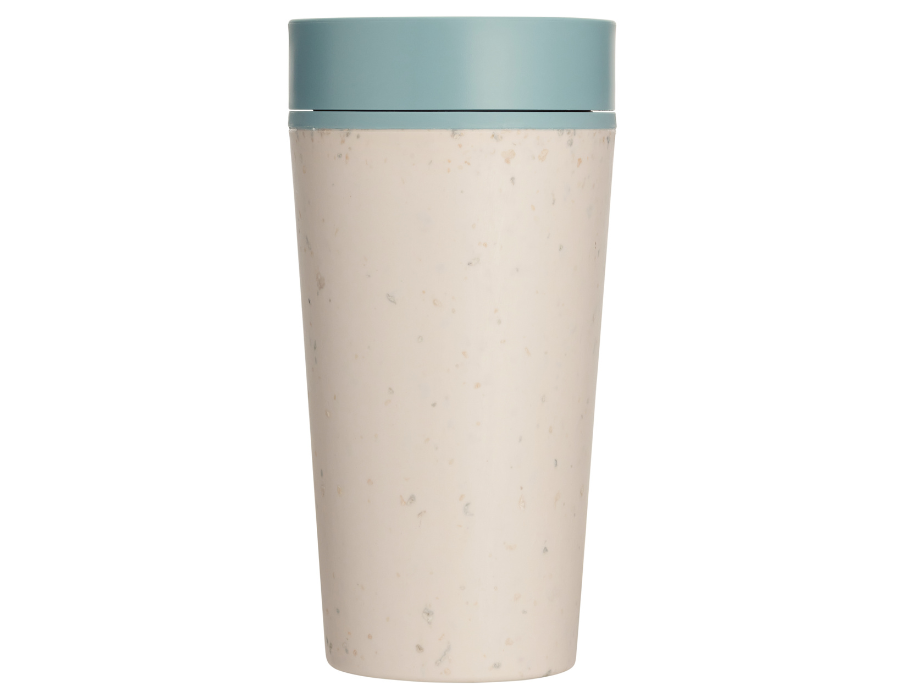 Circular Co. Tasse de café Coupe circulaire 340 ml de crème bleu