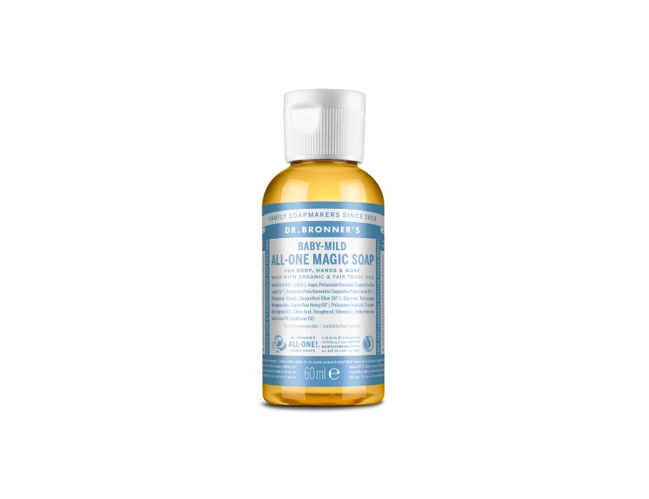 Dr. Bronnerovo tekuté mýdlo Pure Castile Baby Parfém -bez 60 ml