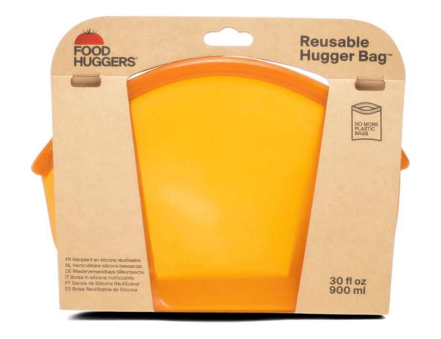 Food Huggers Reusable storage bag 900ml Amber