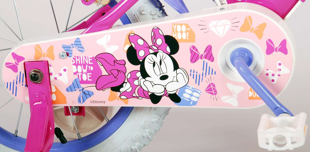 Disney Minnie sødeste nogensinde! Børns cykelpiger 14 tommer lyserøde to håndbremser