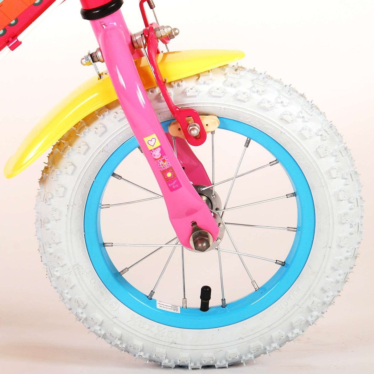 Peppa Pig Children's Bicycle - Girls - 12 tommer - Pink - To håndbremser