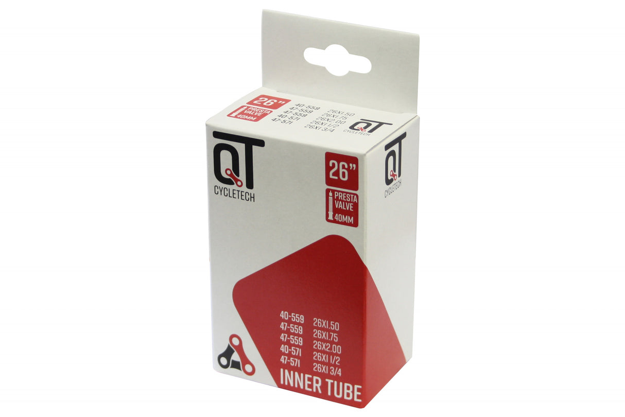 Qtcychectech qt vnitřní trubice SV13 26 palců 47 62-559 26x1,75 SV 40 mm