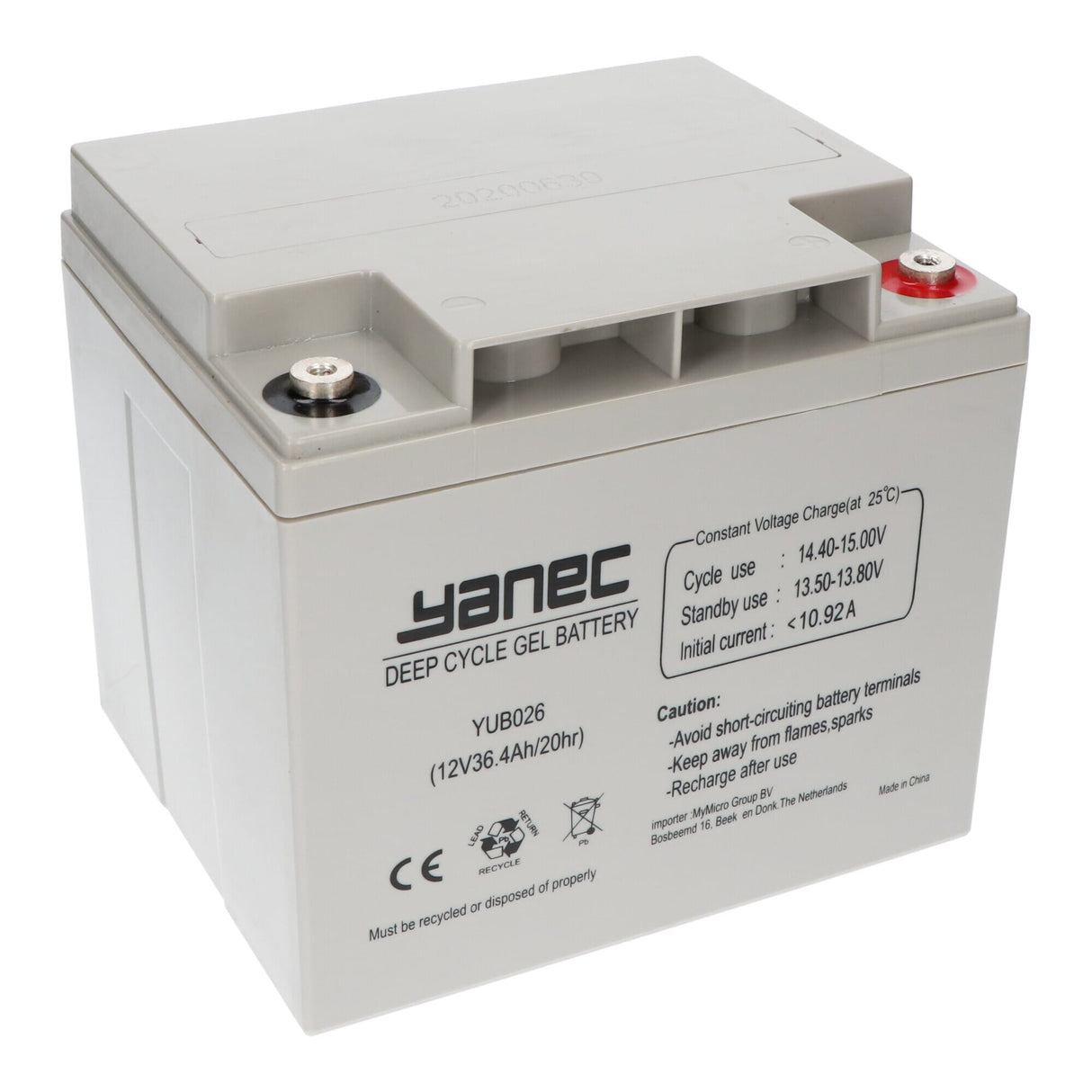 Yanec Gel battery 12V 36.4AH