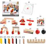 Dorjee Rally Dominesenen Wooden Play Set 115-częściowy