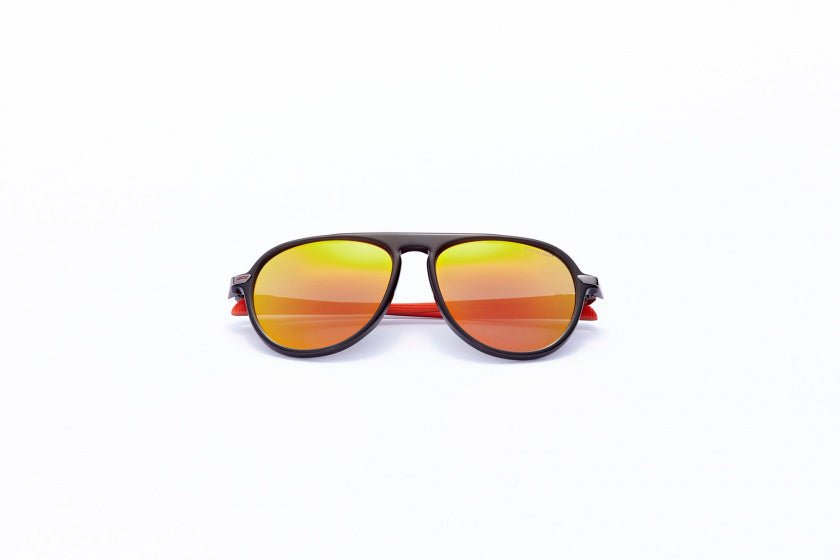 Lunettes de soleil de formule unisexe autour du chat.4 Orange noir