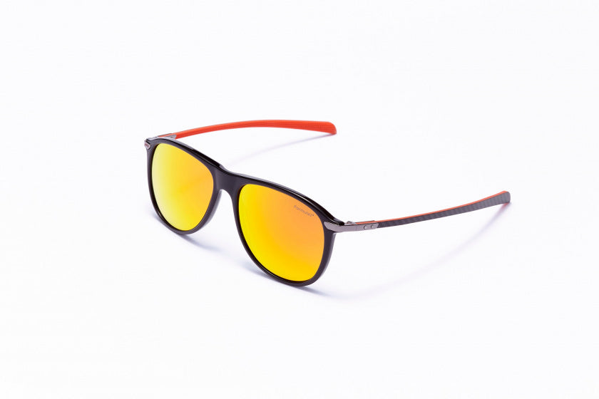 Lunettes de soleil de formule unisexe autour du chat.4 Orange noir