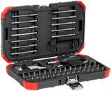 Bitset rojo gedore con destornillador de bit y llaves Allen de 67 piezas