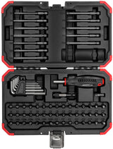 Bitset rojo gedore con destornillador de bit y llaves Allen de 67 piezas