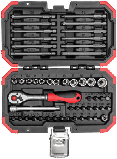 Gedore Red Bitset with Ratel 51-piece