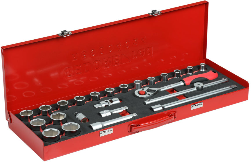 Gedore Red Dops Zestaw 1 2-calowy SW 10-32 mm srebrny 24-częściowy