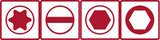 Gedore Red Dip Keys 1 4 + 1 2 cal 10-32 mm 100-częściowy
