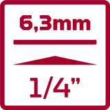 Gedore Red Dops Zestaw 1 4 cale SW 413 mm srebrny 32-częściowy