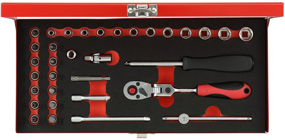 Gedore Red Dops Zestaw 1 4 cale SW 413 mm srebrny 33-częściowy