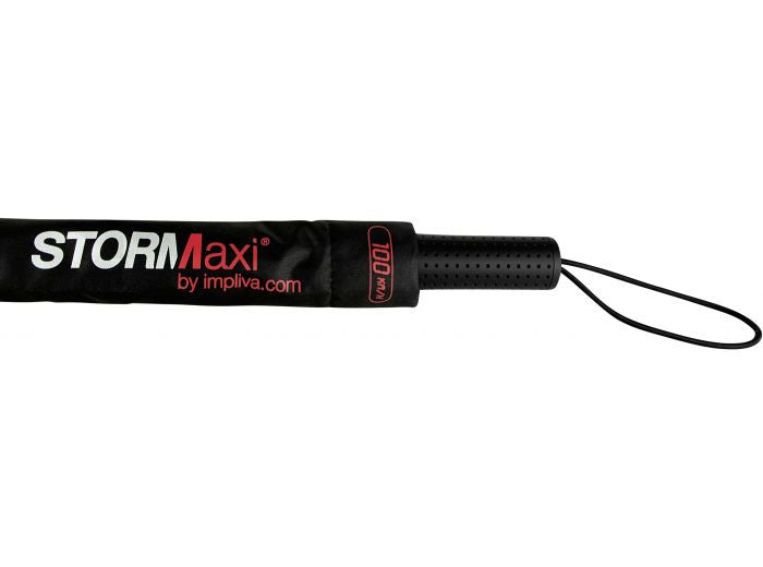 Impliva Stormlaxi Stormparaplu 100 cm polyester noir rouge