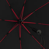 Impliva Stormlaxi Stormparaplu 100 cm polyester noir rouge
