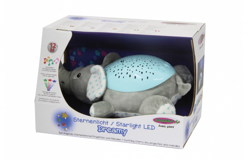 Jamara Dreamy Elephant Night Lamp LED 32 cm šedá modrá
