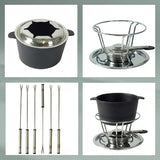 Kela Comore Fondues Set 800 ml 11 pièces noir