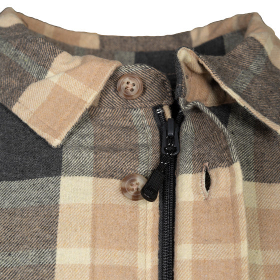 Life Line Jervis vadderad flanellskjorta Män Beige Size XXL