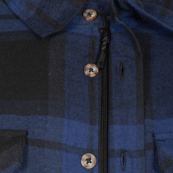 LIFE LINE SCADE FLANCELLA INCIDDATA JERVIS UOMINI BLU BLUSE SQUAGGI