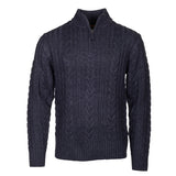 Ligne de vie marcel pull en tricot à moitié zip hommes bleu foncé taille 3xl