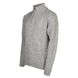 Life Line Marcel Magle in maglia mezza zip uomini dimensioni grigio chiaro xl