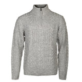Life Line Marcel Magle in maglia mezza zip maschile grigio chiaro xxl