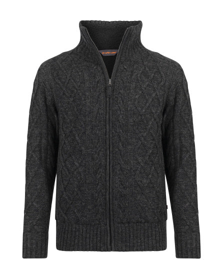 Life Line Morgan 2 Morgan Knit Full Zip Men Dark gray size 3XL