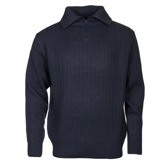 Life line pl kotterstrui hommes tricot à moitié zip bleu taille m