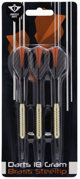 Longfield dart steeltip dartspijl sæt 18 gram sort mørkerød 3 stykker