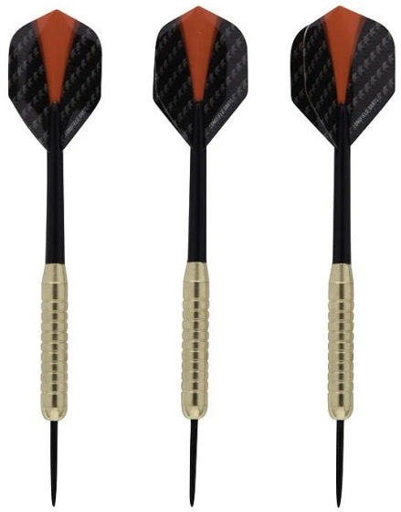 Longfield dart steeltip dartspijl sæt 18 gram sort mørkerød 3 stykker