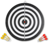 Longfield dart dobbelt -sidet papir dartboard med 6 dart
