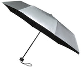 Parapluie pliable minimax avec ouverture à la main Ø 100 cm d'argent