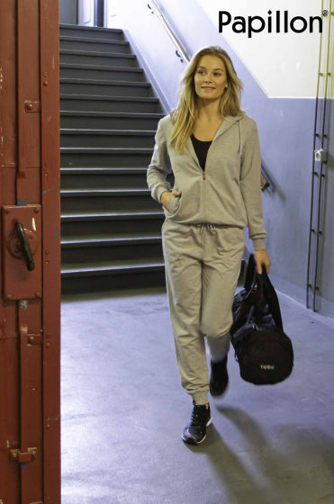 Papillon Sweat Pants Cuff Ladies Gray Size XL