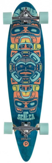 Playlife Longboard 97 x 23 cm træ sort blå